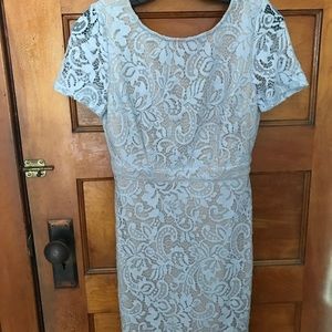 Pale blue lace dress